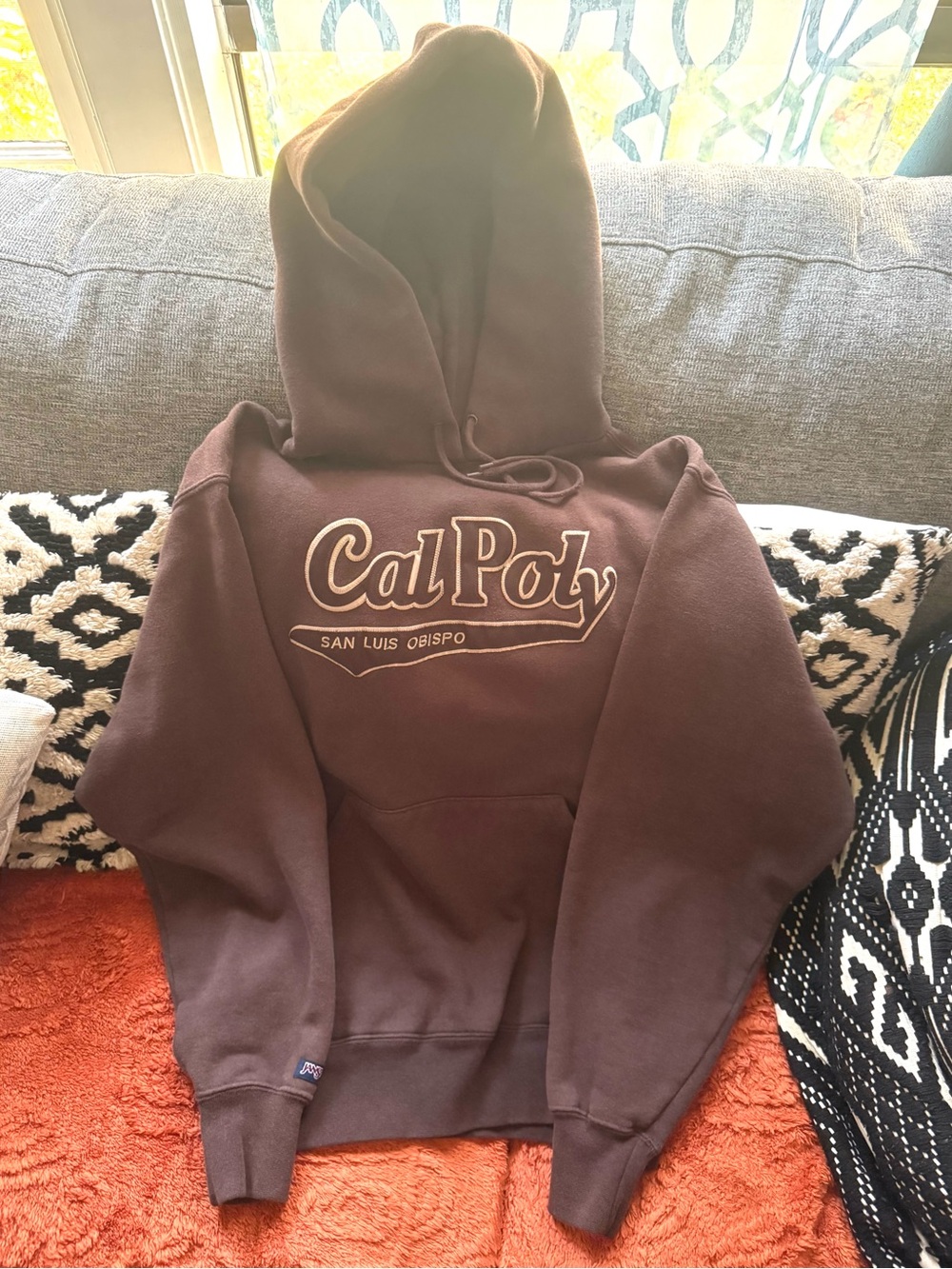 Jansport Vintage Cal Poly San Luis Obispo Brown Hooded Sweatshirt